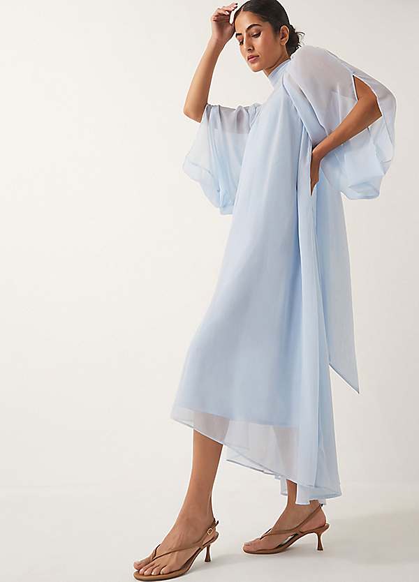Monsoon Amelie Cape Sleeve Chiffon Maxi Dress Freemans
