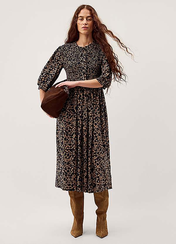 monsoon jersey dress Monsoon Julia Jersey Midi Dress, Burgundy