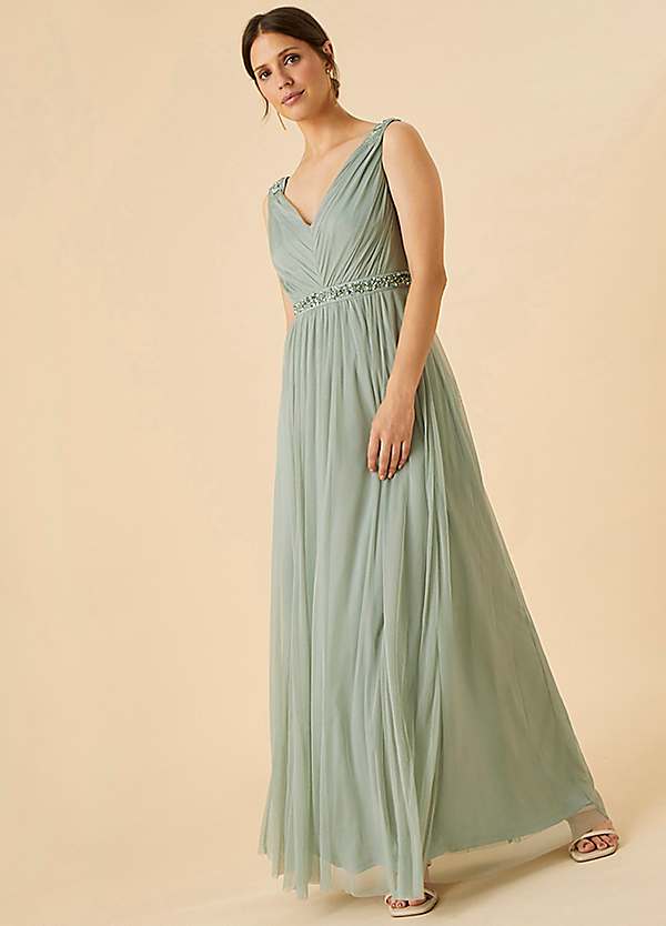 Monsoon green best sale maxi dress