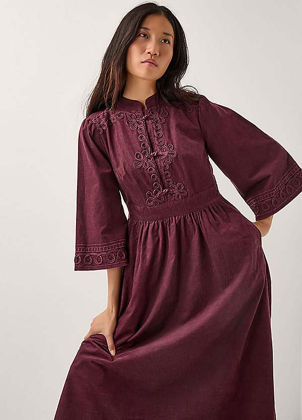 Monsoon Cherry Embroidered Midi Dress | Freemans
