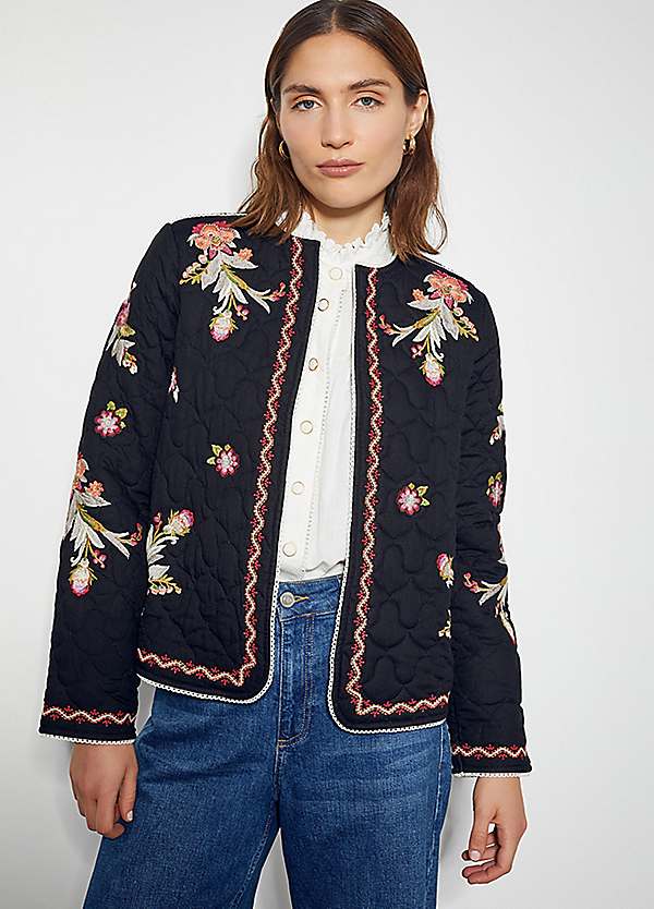 超激安 Embroidered Floral Elisha Monsoon Quilted Freemans | Jacket ジャケット・アウター