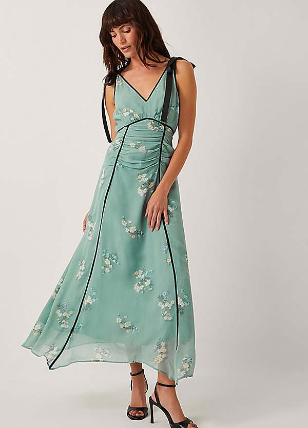 dresses sale monsoon Large Scale Print Maxi Dress Teal Pink Angelina Embellished Maxi Dress
