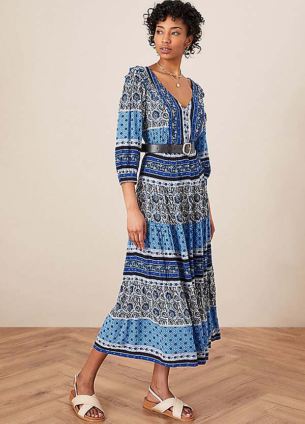 Monsoon striped maxi sales dress