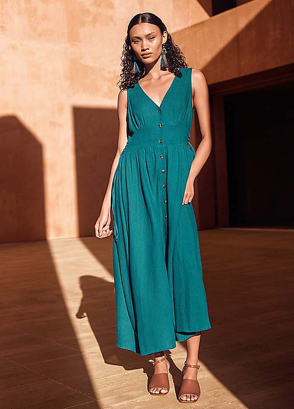 Monsoon teal dress hotsell