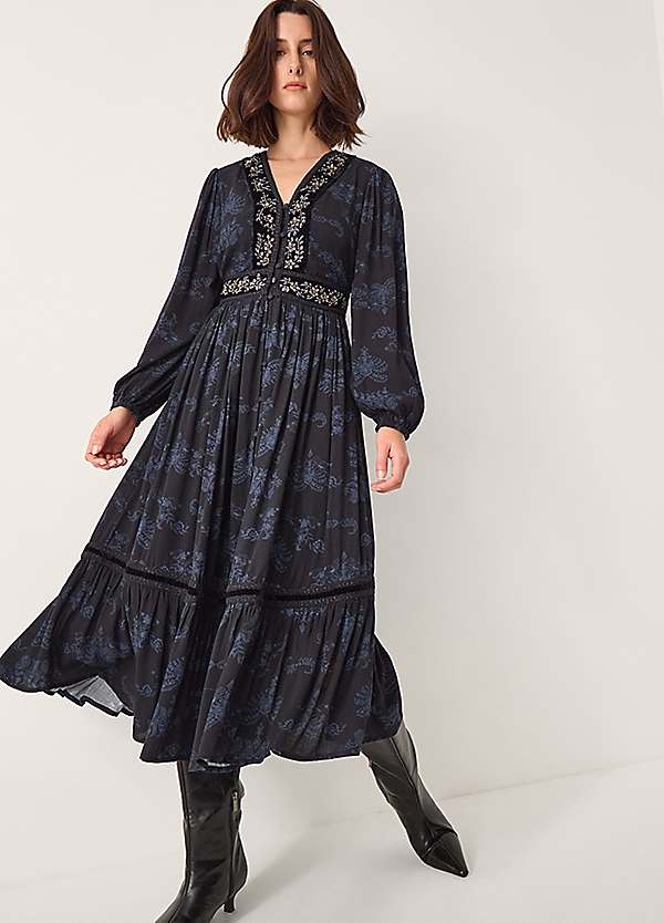 a line evening dress plus size Ever-Pretty Inclusive Plus Size Sequin Bodice Evening Dress with Three Quarter Sleeves