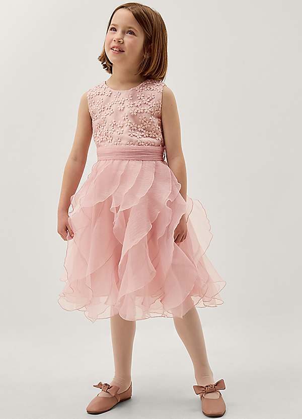 party dress monsoon Beatrice Floral Embroidered Party Dress Green | Girls' Dresses