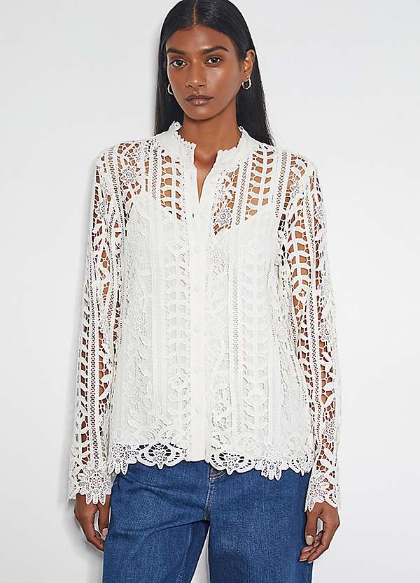 Monsoon Lottie Lace Shirt | Freemans