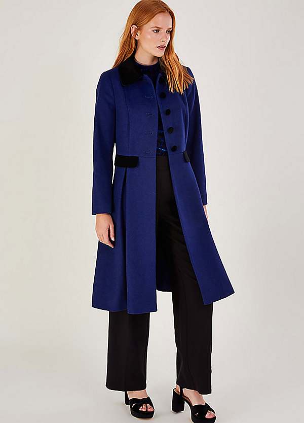 Monsoon Opal Opera Coat in Wool Blend | Freemans