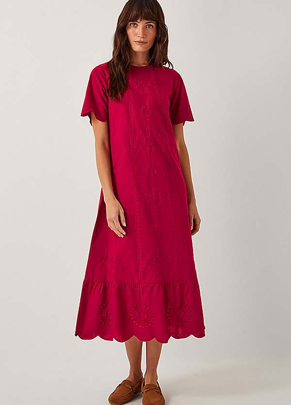 red monsoon dress Esme Floral Tea Dress Red