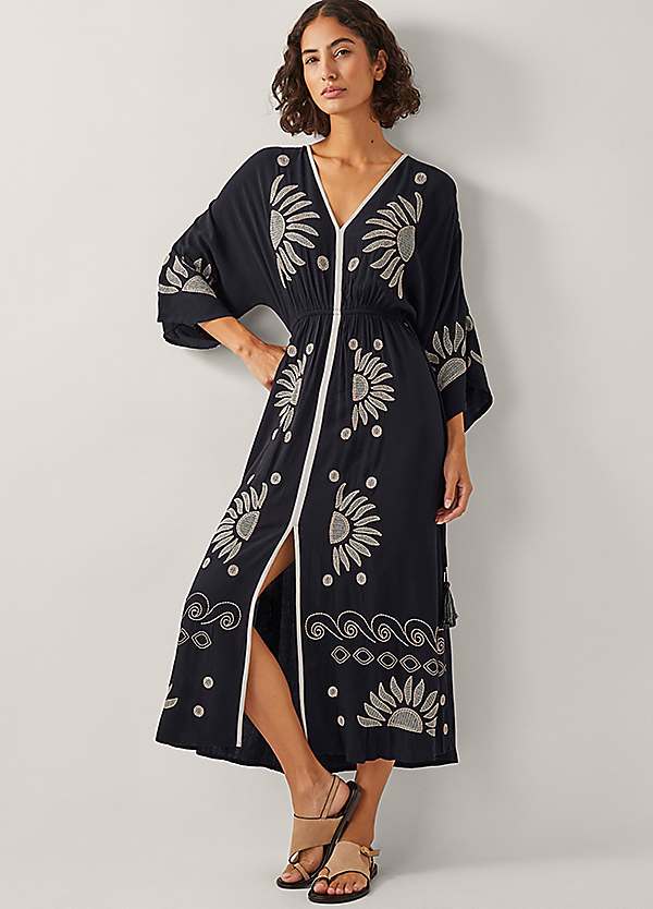 sachin and babi light blue dress monsoon embroidered dress main image 0