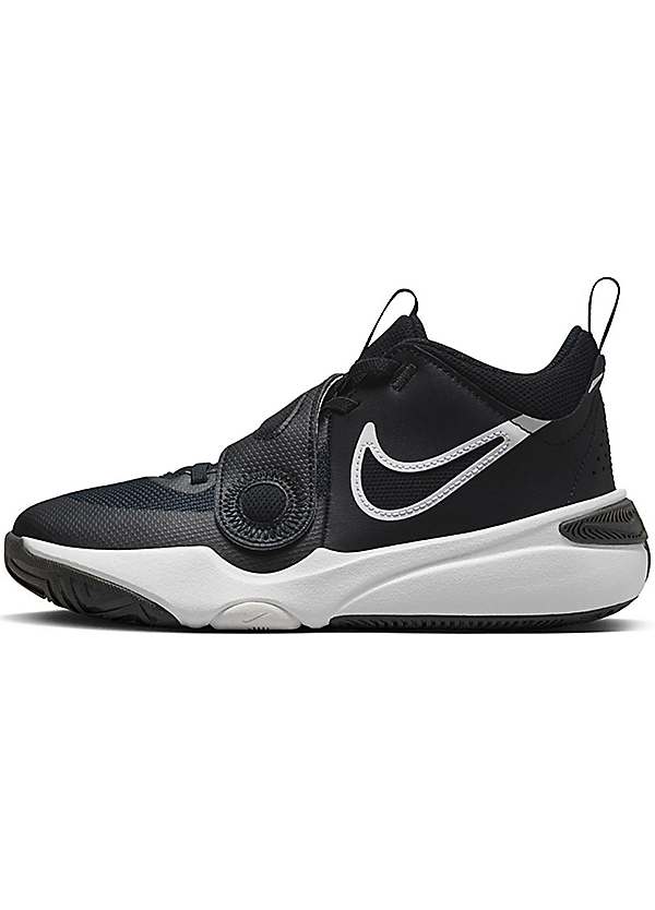 Nike black childrens trainers online