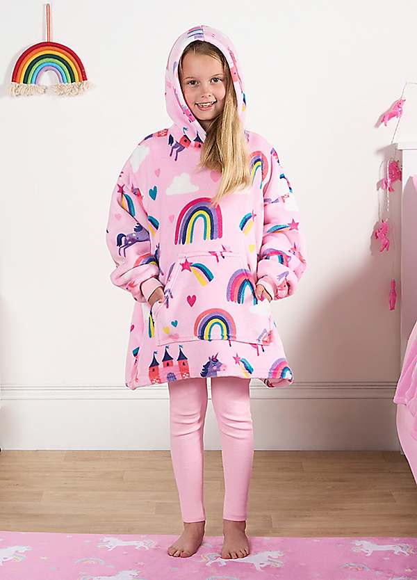 Online Home Shop Kids Unicorn Rainbow Kingdom Print Hoodie