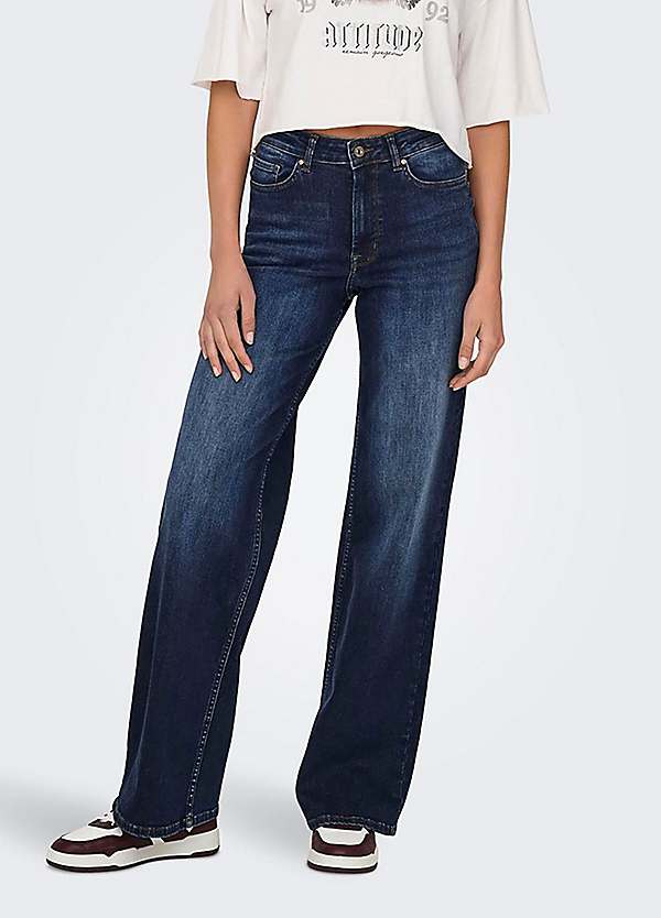 Only High Waist Wide Leg Stretch Jeans Freemans