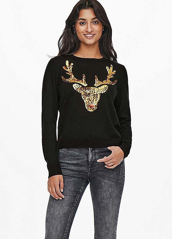 Christmas jumpers 2024 womens sequin