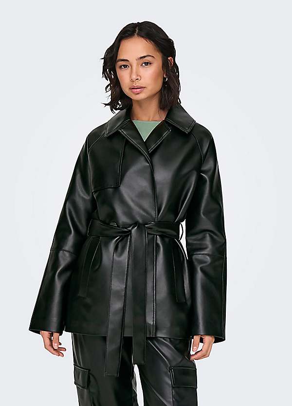 ジャケット・アウター ok.soon faux leather half coat ok.soon faux leather half coat ジャケット/アウター