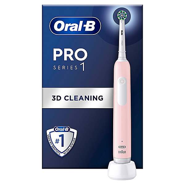 Oral-B Pro Series 1 Pink Electric Toothbrush, Designed by