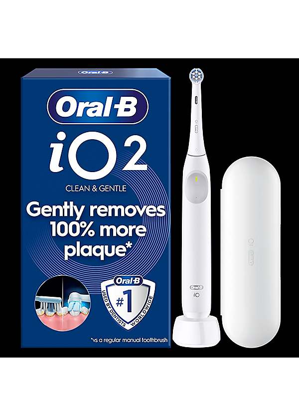 Oral-B iO2 Simple White Electric Toothbrush with Travel Case
