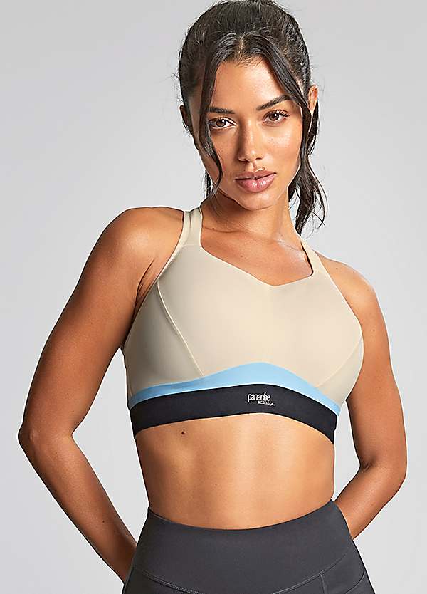 PANACHE Women's Non-Wired Sports Bra – Full Bust Support, Seamless, Uplifting Fit