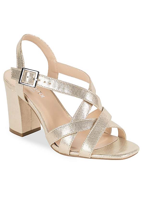 Rose gold block heels hotsell wide fit