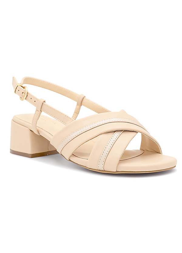 Paradox London Nude Wide Fit Faux Leather 'Nancy' Sling Back Low