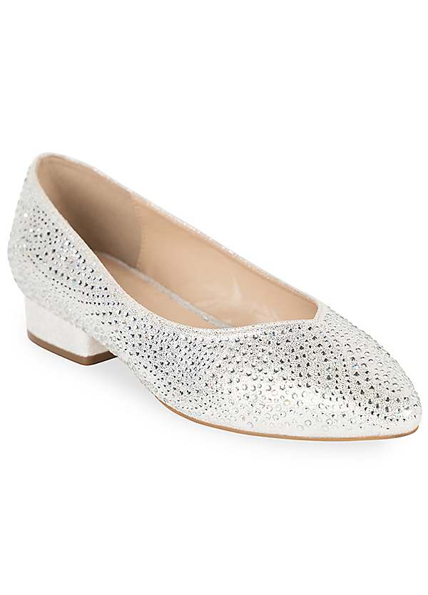 Silver pumps wide outlet fit