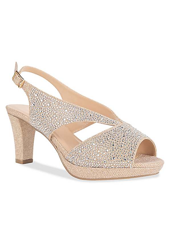 Wide fit glitter sandals hotsell