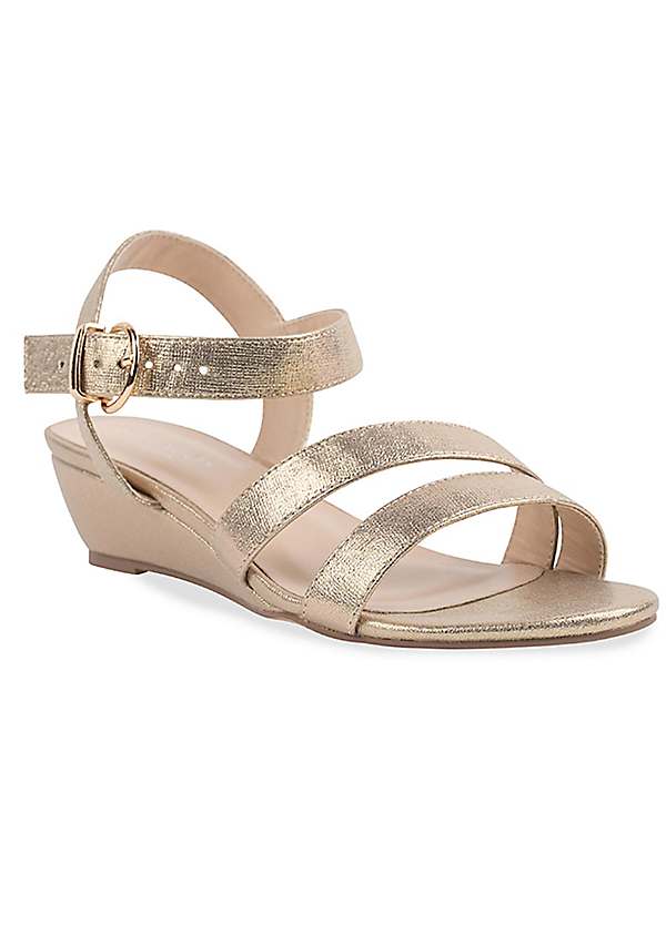 Wide fit sale low wedge sandals