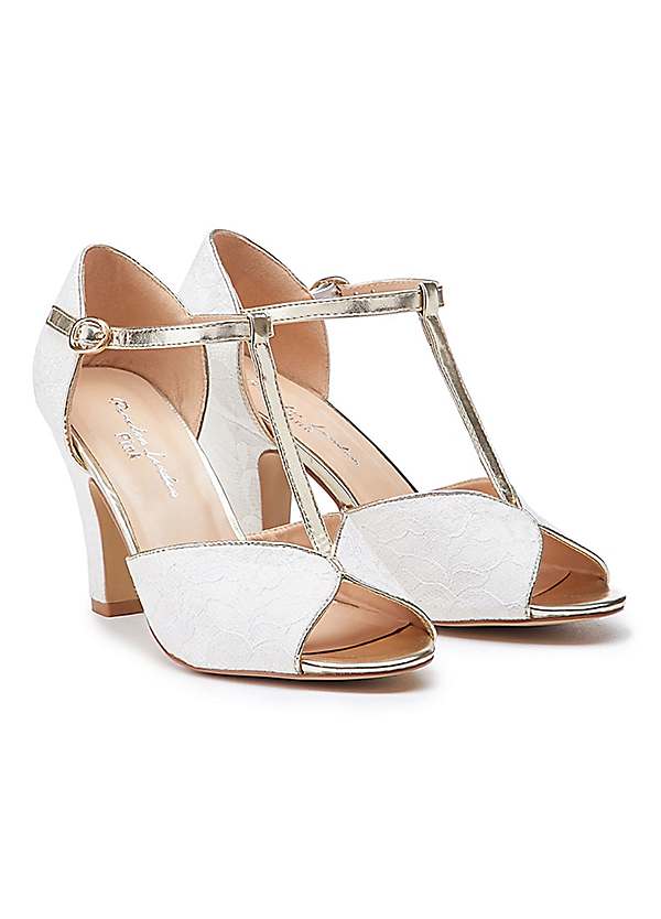 T bar best sale block heel shoes