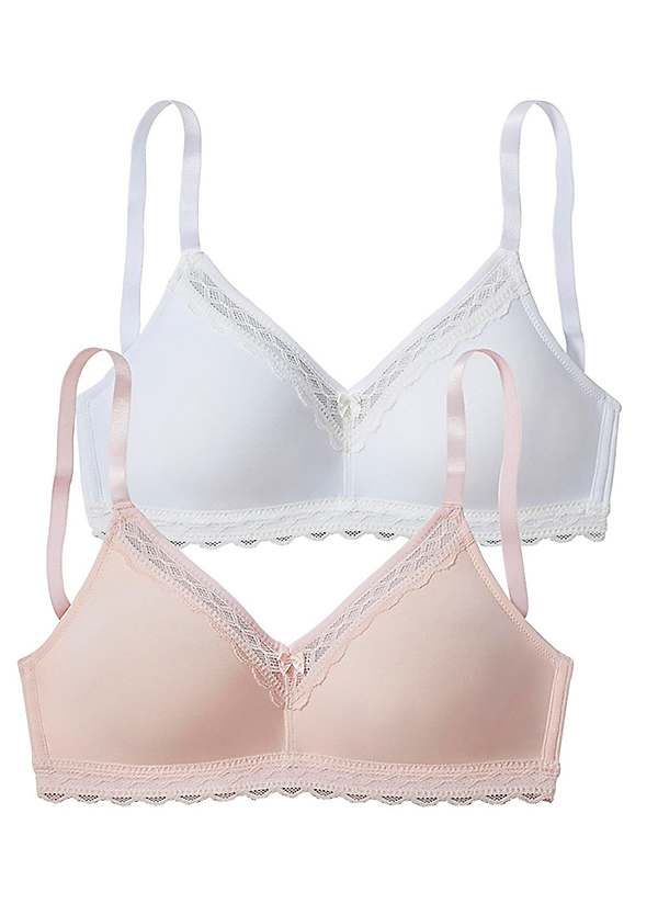 Petite Fleur Pack of 2 Non Underwired Bras