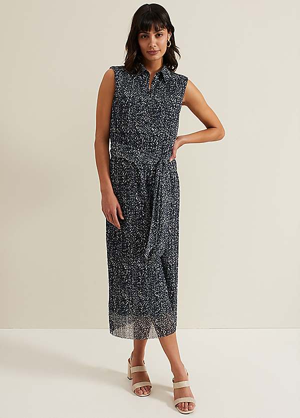 phase eight navy blue dress Marina Navy Laser Cut Midi Dress