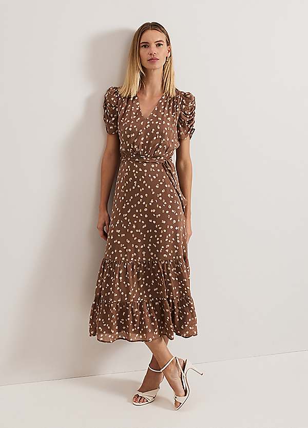 phase eight brown dress Phase Eight Amy Spot Midi Dress