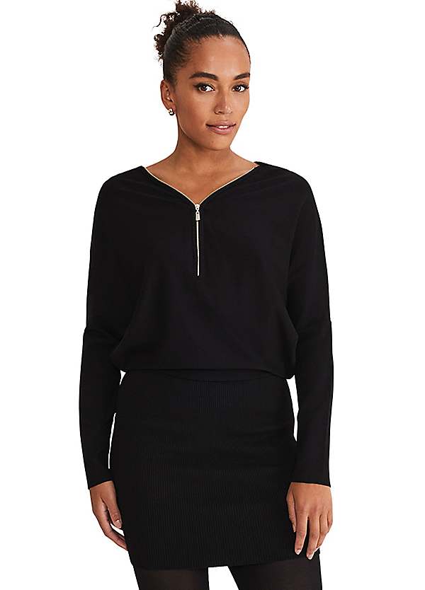 Phase Eight Becca Zip Neck Detail Dress