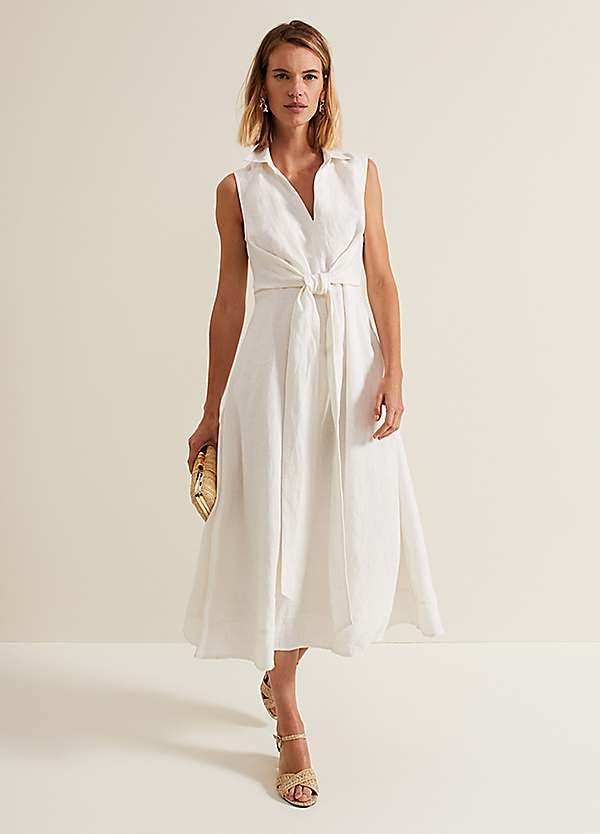 Phase Eight Becky Tie Front Midi Dress | Freemans