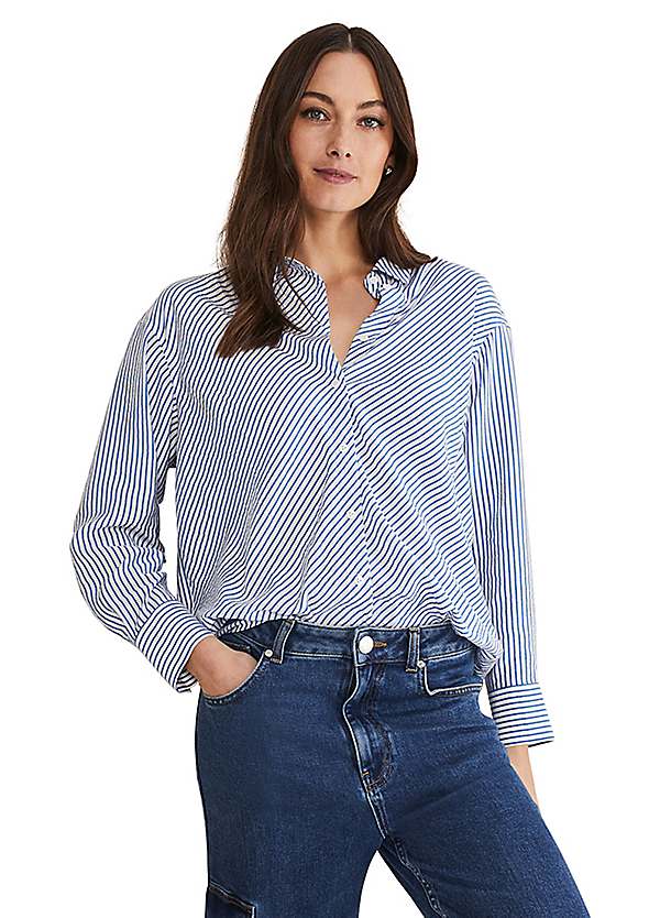 Phase Eight / フェイズエイト Stripe Shirt PHASE EIGHT Stripe Shirt in Pink | endource