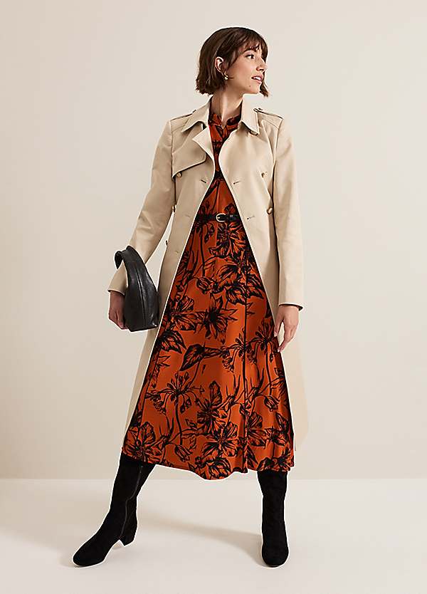 Phase Eight Cheryl Camel Long Fitted Trench Coat