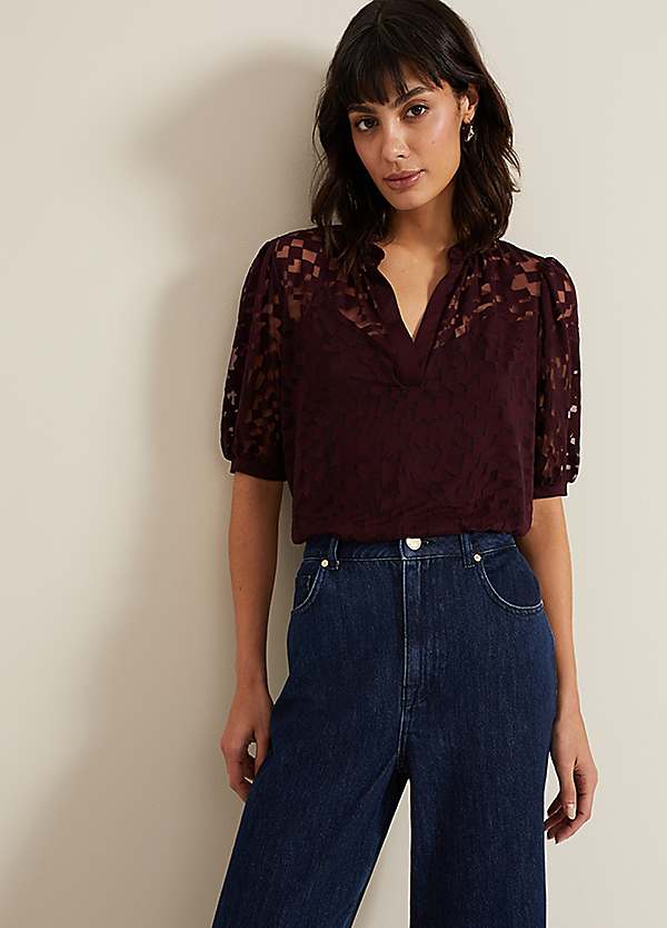 Phase Eight Cleo Burnout Top Phase Eight Cleo Burnout Top