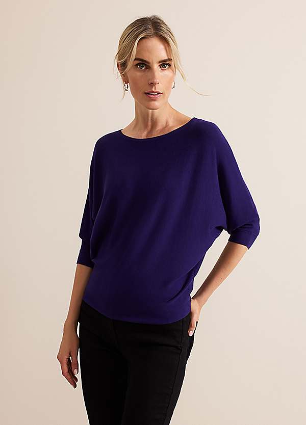 Phase Eight Cristine Knit Jumper Purple Phase Eight Cristine Knit Jumper Purple