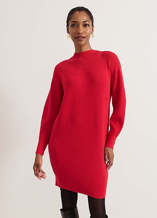 hot pink colour dress Loud And Clear Fuchsia Pink Bubble Sleeve Dress, Small - The Mint Julep Boutique main image 1