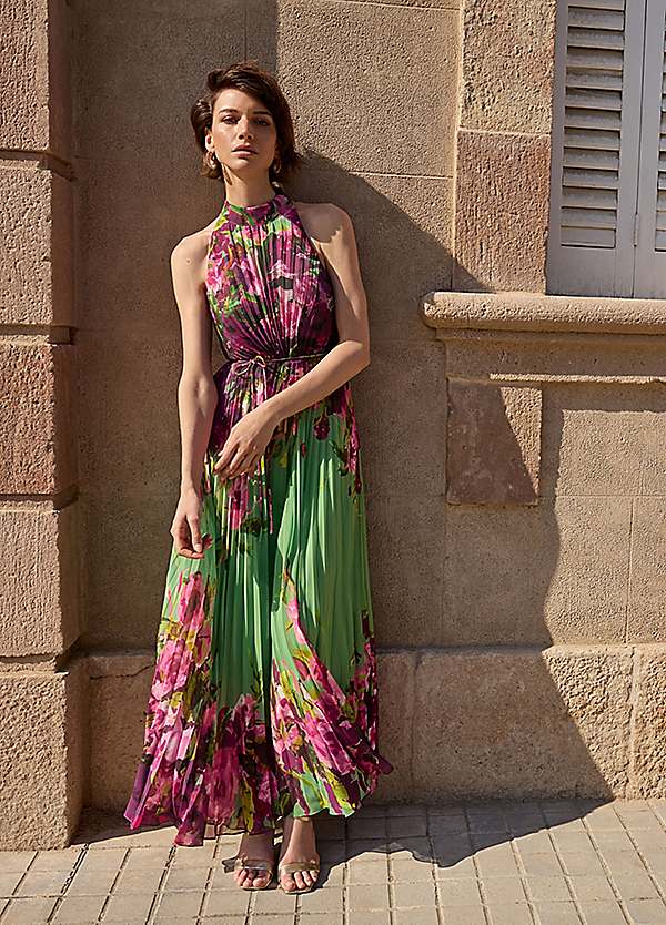 Phase Eight Floral Print Pleated Dress | Freemans