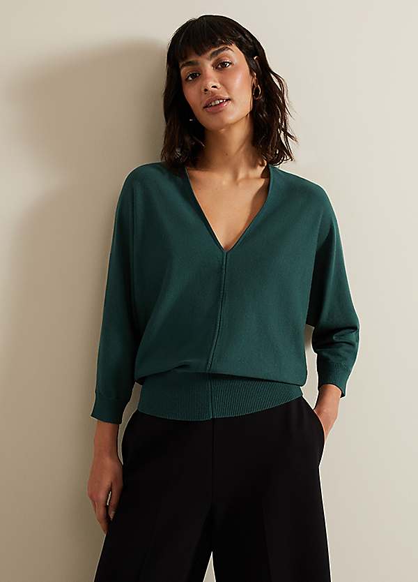 Phase Eight Gina V Neck Batwing Jumper