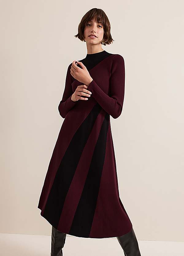 安心追跡【Phase Eight】Julie リブフィット＆フレアドレス Phase Eight Julie Ribbed Fit And Flare Midi Dress | Freemans