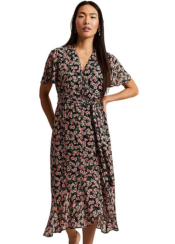 slim fit dress slacks Phase Eight Ambrose Black Velvet Lattice Mini Dress  Goods