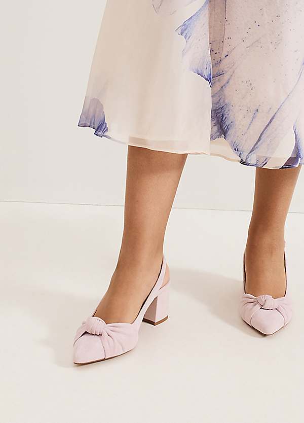 Phase Eight Knot Block Heel Shoes Freemans