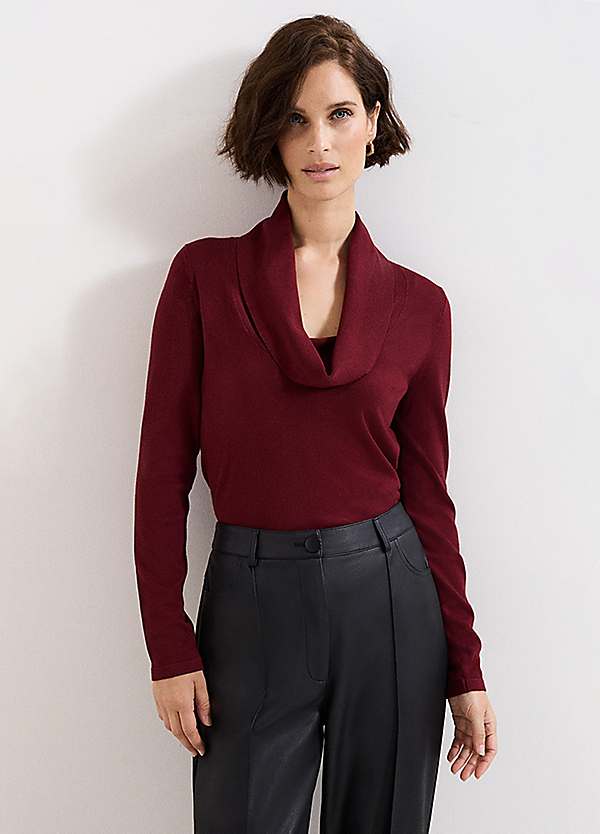Phase Eight Maroon Jumper Womens Buy Phase Eight Red Becca Batwing
