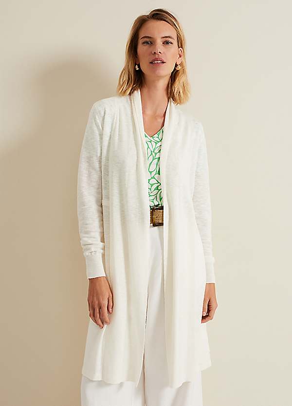 Phase Eight Louise Linen Longline Cardigan Freemans