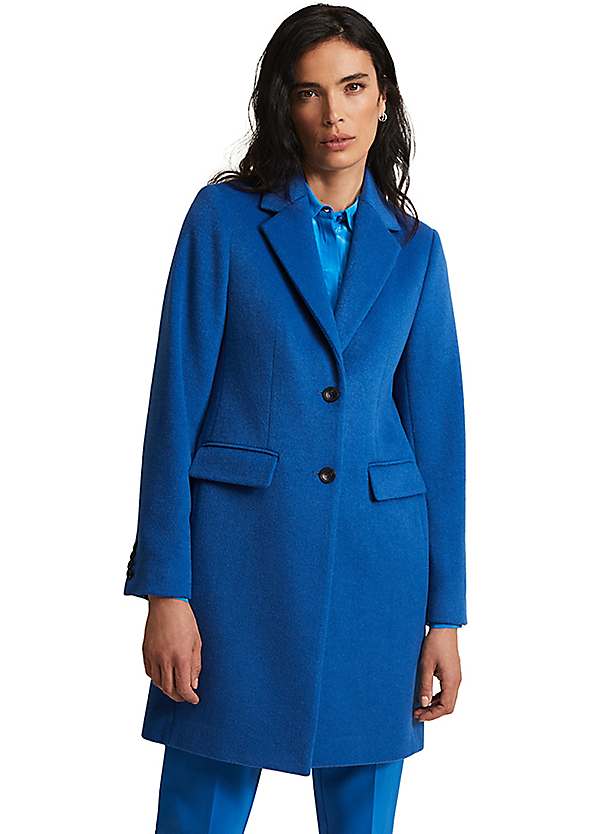 Bright blue sale wool coat