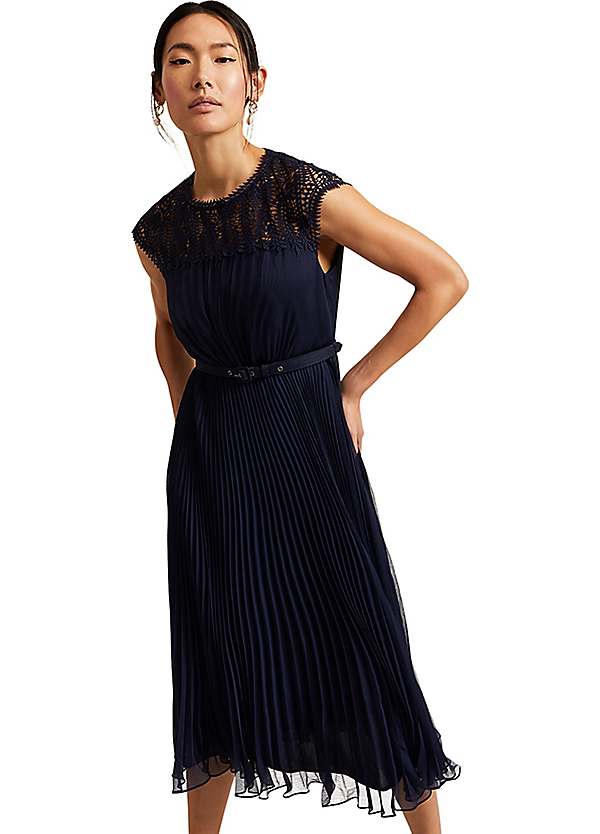 Phase Eight Makaela Pleat Embroidered Dress | Freemans Phase Eight Makaela Pleat Embroidered Dress | Freemans