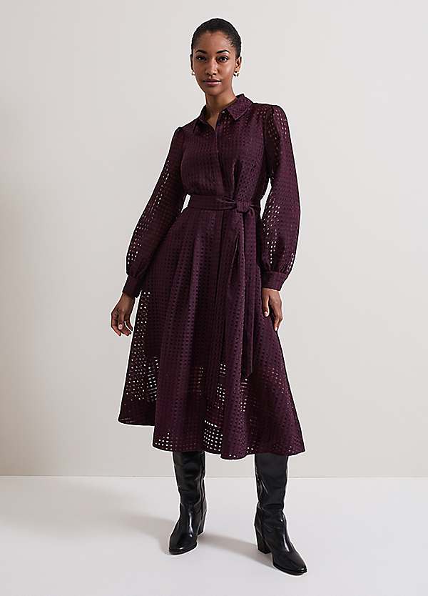 Phase Eight Natalie Purple Shirt Dress Phase Eight Natalie Purple Shirt Dress