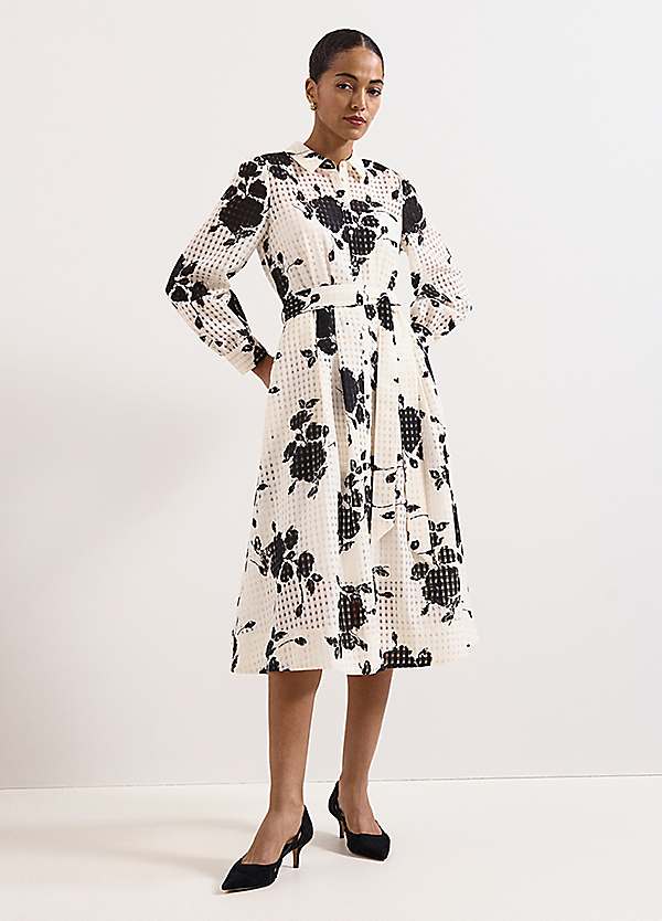 Phase Eight Natalie Ivory Floral Shirt Dress - Ivory