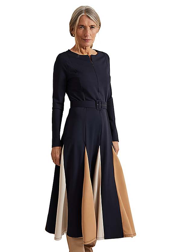 Phase Eight Paula Navy Midi Dress | Freemans